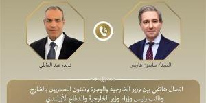 اتصال هاتفى بين وزير الخارجية ونائب رئيس وزراء وزير الخارجية والدفاع الأيرلندى ـ اعرف كورة