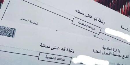 سعر وشروط استخراج القيد العائلي 2025 .. تعرف عليها - اعرف كورة