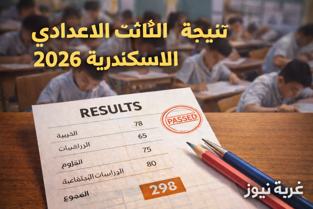 «خطوات سهلة للاستعلام عن نتيجة الصف الثالث الإعدادي 2026 في الإسكندرية بالاسم ورقم الجلوس ودرجات الفصل الأول»