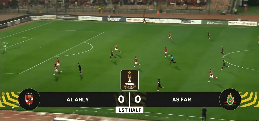 «لحظات مثيرة في الأجواء» مرور 30 دقيقة على انطلاق مباراة الأهلي والجيش الملكي في دوري أبطال أفريقيا بالتعادل السلبي 0-0 بجودة عالية